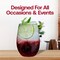 Clear Elegant Stemless Disposable Plastic Wine Glasses - 16 oz. (64 Glasses)